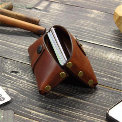 China Custom Slim Bohemian Leather Men's Leather Credit Card Holder Logo Card Holder Card Sleeve for sale