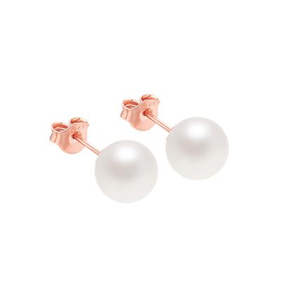 China Casual/Sporty Promotion Model Simple Fashion 925 Silver Color Fancy Studs Pearl Earrings Stud for sale