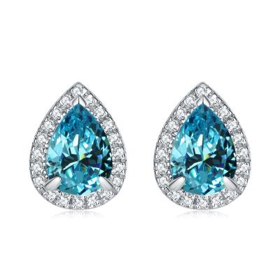 China Casual/Sporty sapphire earrings Europe and the United States fashion 925 silver for sale