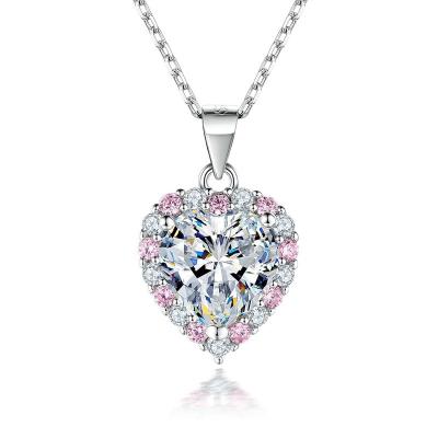 China European and American Style Luxury Necklace European and American Style Luxury S925 Sterling Silver  Women's Heart Love Necklace for sale