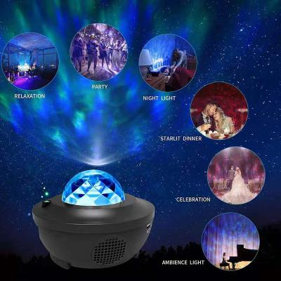 China Modern Music Star LED Night Light Water Wave LED Projector Light Bluetooth Starry Sound-activated Romantic Projector Light for sale