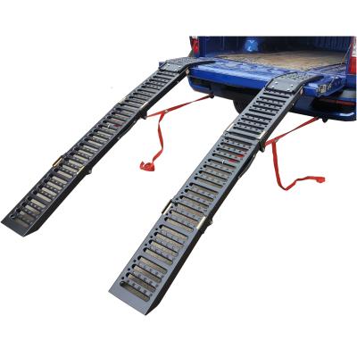 China High Quality Universal 2 in 1 Foldable Motorcycle Folding ATV Garage Car Steel Loading Ramp 61*34*28cm for sale