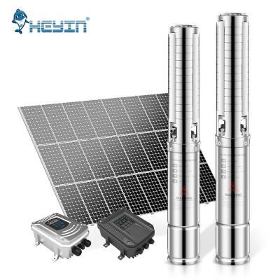 China Home/Agriculture Electric Solar Pump Hetong 300W 0.4 HP Single Phase Water DC Submersible India for sale