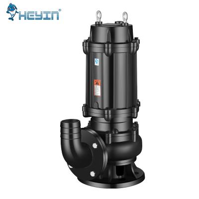 China Utilities wq drainage waste sump pumps iron frame industrial sewage pump 380 volt non clogging submersible sewage pump for sale