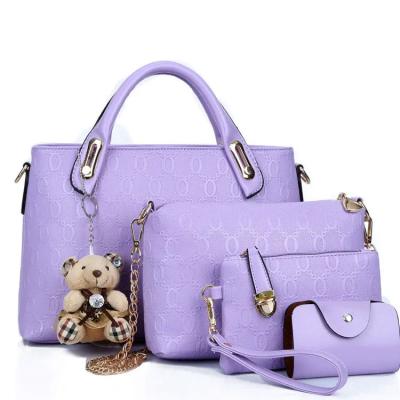 China Waterproof Ladies Handbag Designer Bags For Women Handbag PU Bag Compound 4pcs Set Women Handbags Set for sale