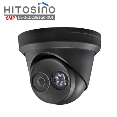 China One Way Audio Black 2CD2363G0-I(U)6 MP Hitosino HIK 6MP IR Fixed Turret IP67 Mic Network Professional High Resolution CCTV Camera for sale