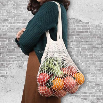 China Hot Sales Agriculture And Cotton Mesh Produce Bag Set Environmentally Friendly Reusable Drawstring Net Bag for sale