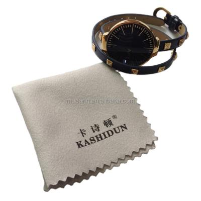 China For Silver Logo Printing Polishing Custom Microfiber Watch Cleaning Cloth Microfiber Watch Cleaning Cloth for sale