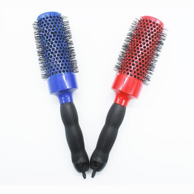 China Salon Aluminum Barrel Cylinder Hair Brush For Salon Make Beauty Curly Hair Ceramic Painting for sale