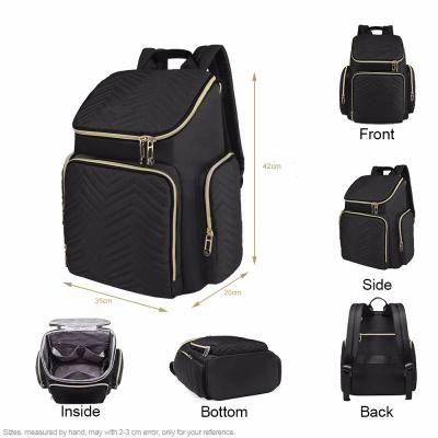 China Multifunctional Large Purpose Men or Mother Stylish Baby Diaper Bag with Bottle Warmer and with Changing Pad for sale