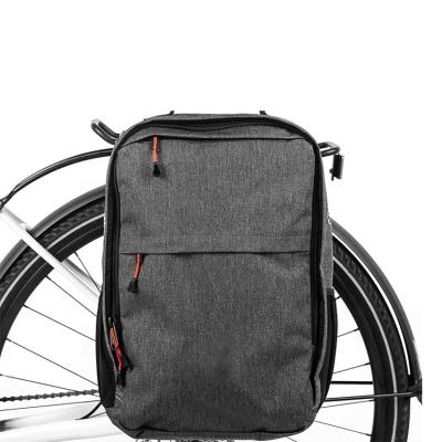 China Convertible Rear Bike Laptop Backpack Bike Rack Pannier Bag Bicycle Backpack for sale