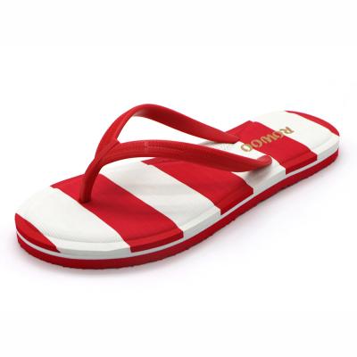 China Breathable Women's Double Band Flip Flops Beach Ladies Sandals RW822 for sale