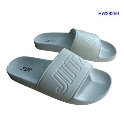 China Other Brand New Clothing Custom Men's Slide Sandals White Custom Logo Simple Slide Flip Flops Sandals for sale