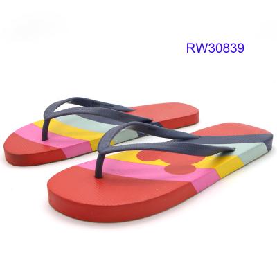 China RW30839 Women's EVA Cheap Flip Flops Anti-slip Slippers Flat For Beach for sale