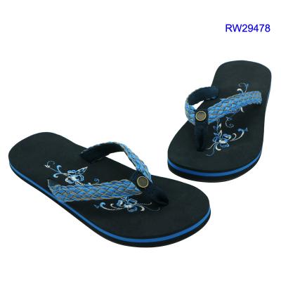 China Anti-odor RW29478 Eva chappal ladies, aerosoft shoes, beach flip flops for girls for sale