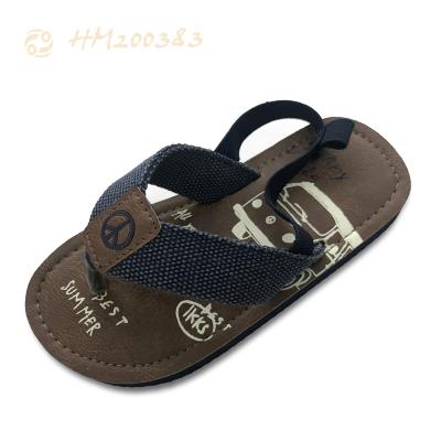 China HM200383 Kids Flat Sandals Lightweight For Boys Flip Flops Webbing Thong Non-Slip Kids Summer for sale