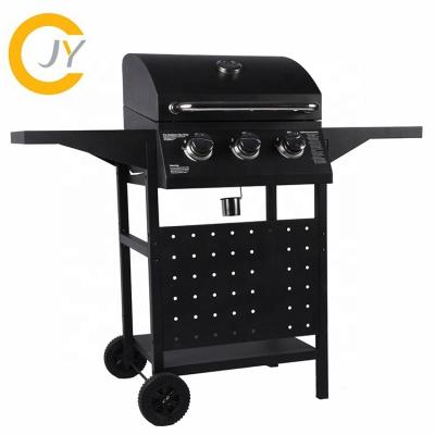 China Factory Price Easy Assembled 3 Burner Gas Clean Smokeless Grill For Outdoor Garden for sale