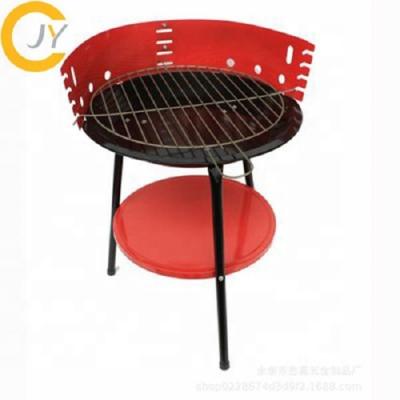 China Easily Assembled Outdoor Camping 14 Inch Charcoal BBQ Cart Mini Backyard Portable Grill for sale