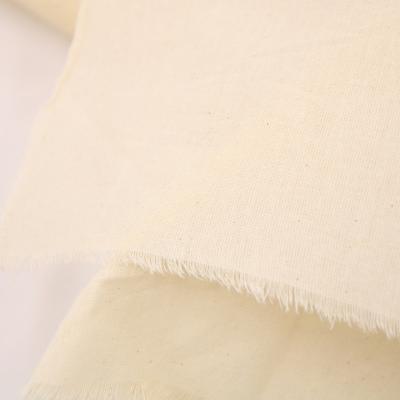 China Creative Design Abrasion-Resistant Solid Greige Color Pure Cotton Cloth Fabric Industrial Wholesale for sale