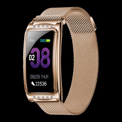 China 2022 MP3 Newest Smart Watch F28 BLE Smartwatch Relojes Playback In Teligentes IP68 Waterproof Female Sport Watch Milanese Watch For Lady for sale