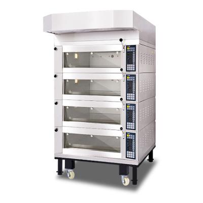 China High Quality Commercial Euro Ovens Flour Mill 4 Deck 8 Trays Deck Oven For Pastries for sale