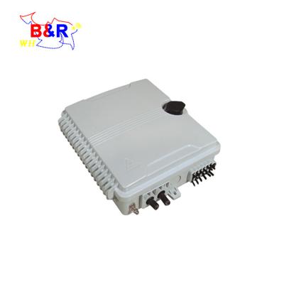 中国 Indoor Outdoor 12 Cores Fiber Optic Distribution Box Terminal Box FTTH Distribution Splitter Splice Box 販売のため