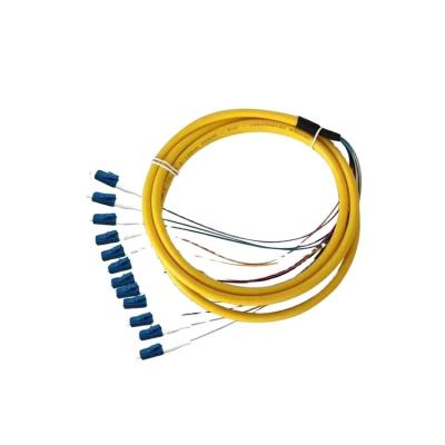 China WHBR Yellow Coat 1.5M G652D SM Fiber Optic 12 Cores SC/UPC Bundled Pigtails zu verkaufen