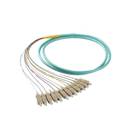 Китай Multi Mode Fiber Optic 12 Cores OM2 OM4 OM3 Bundled Pigtails продается