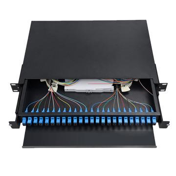 中国 12/24/48/96/144 Cores Optical Fiber Patch Panel sliding 96 core fiber patch panel drawer type Optical Distribution Frame 販売のため