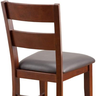 China Eco-friendly Wholesale Commercial Leather Chair PU Hendry Wood Frame Solid Frame Bar Chair for sale