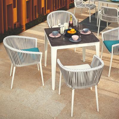 China Hotel Modern Plastic European Design Outdoor Metal Garden Furniture Set for sale