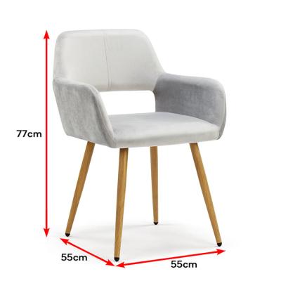 China OEM France Factory Hendry Modern Leather Cover Living Room Table Removable Custom Velvet Chair Cover Chairs Dining Room Furniture for sale