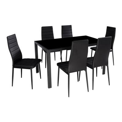 China Dining Room Furniture Slipcovered Hendry Modern Leather Table Set Factory Custom Dining Chairs Dining Chair Cover for sale