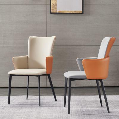 China Restaurant Luxury Furniture Modern Design Hendry OEM/ODM Orange Color Dining Chair for sale