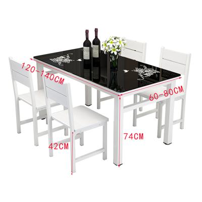 China White and Black Modern Square Foldable Dining Table Dining Table Set for sale