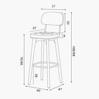 China Modern Wholesale Luxury Hendry Wooden Bar Stool For Restaurant Bar Wooden Chair For Bars for sale