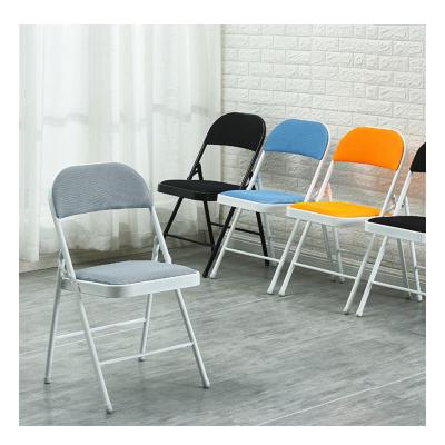 China Wholesale Frame Lightweight Cheap Aluminum Fabric Uholstered Metal Plegable Folding Chairs On Sale for sale