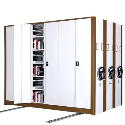 China (Other) Adjustable School Office Furniture Metal Manual Files Steel Compact Movable Mass Shelf Shelving for sale