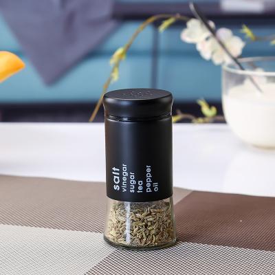 China Add pepper jacket wholesale outdoor barbecue sprinkling jar pepper bottle hardware bottle portable separate kitchen seasoning glass bottle for sale