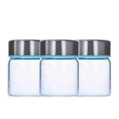 China 100/150/200ml 3/5oz Food Grade Glass Bottle Jar Container Mini Bird Nest Bottle With Metal Clear Glass Bottle Lid Of Bird's Nest Jam Jars Wholesale Separately for sale