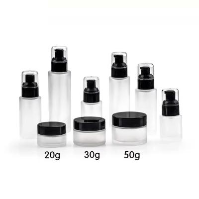 China Separate Bottling Empty Type Portable Spray Refill Refined Oil Bottle Toner Glass Travel Set Emulsion Spray Press Watering for sale