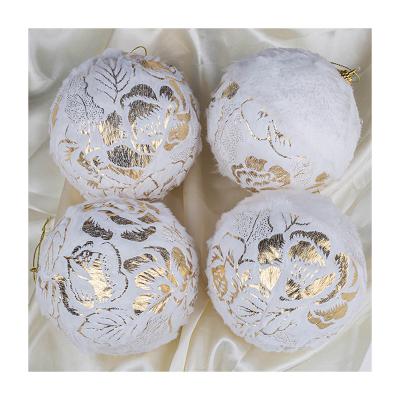 China Christmas Tree Decorations Four In A New 10CM Box Plush Foam Christmas Tree Decoration Ball Set Can Be Customized for sale