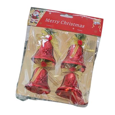 China Wholesale Antique Christmas Metal Outdoor Christmas Tree Ornaments Plastic Bell Pendant, Six Centimeters Each for sale