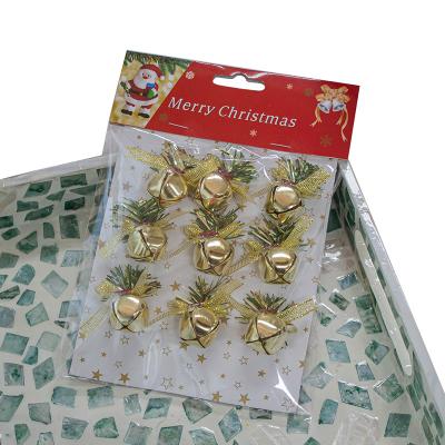 China Wholesale Antique Christmas Metal Outdoor Christmas Tree Ornaments Plastic Bell Pendant, 2.5cm Each for sale