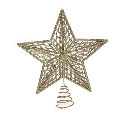 China Shiny unique design of Christmas tree decorations metal star shaped wreath for Christmas tree wreath general size for sale