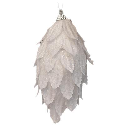 China Handcraft Fabric Art Christmas Tree Ornaments White Olive Christmas Tree Pendant Christmas Decorations for sale