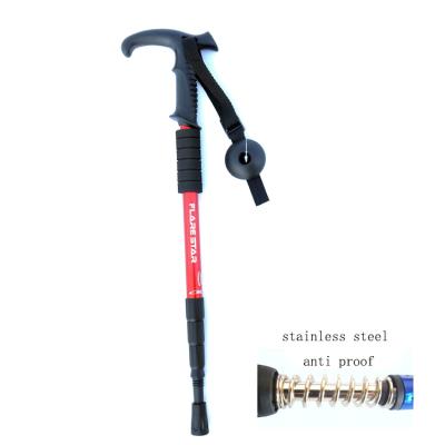 China Shockproof Mountaineering Logo Folding Lightweight Custom Walking Stick for sale