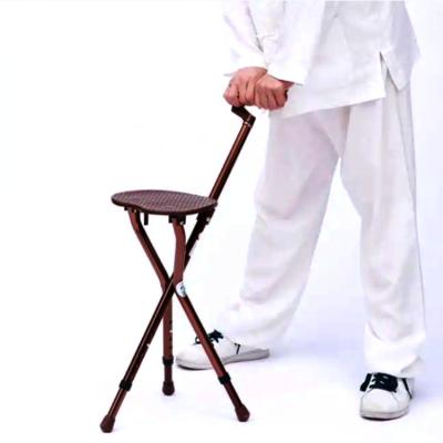 China Walking Cane Stick For Elderly Old Man Cane Chair Sitting Crutch Came Stool Walking Stick With Seat for sale