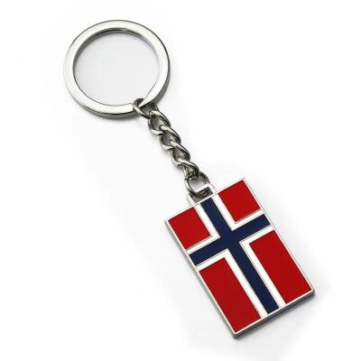 China Custom Europe Metal Logo Animals National Flag Leather Key Chains Accessories for sale