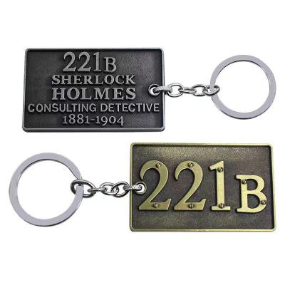 China Europe Wholesale Key Rings Manufacturer Make Your Own Transparent Blank Printed Sherlock Custom Clear Acrylic Key Ring Chain 22 Pound Keychain for sale